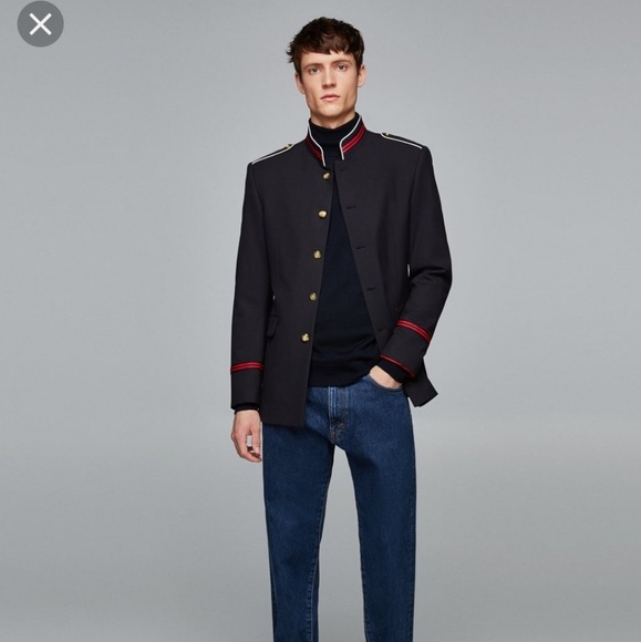 Zara Man Blazer Memorial Day Military Style Jacket